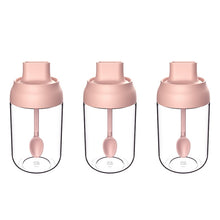 Load image into Gallery viewer, 3 PCS Macaron Ribbon Moisture-Proof Lid Spoon One Seasoning Jar Glass Seasoning Bottle with Label, Seasoning Bottle, Honey Bottle, Brush Oil Bottle