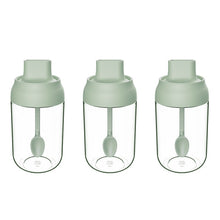 Load image into Gallery viewer, 3 PCS Macaron Ribbon Moisture-Proof Lid Spoon One Seasoning Jar Glass Seasoning Bottle with Label, Seasoning Bottle, Honey Bottle, Brush Oil Bottle