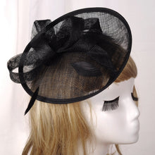 Load image into Gallery viewer, Bridal Headwear Retro Style Linen Hat, Black, White, Meat Meal, Silver Gray, Khaki, Milky White