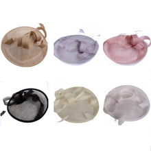 Load image into Gallery viewer, Bridal Headwear Retro Style Linen Hat, Black, White, Meat Meal, Silver Gray, Khaki, Milky White