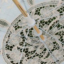 Load image into Gallery viewer, Wedding Bridal Lace Umbrella Shooting Props Wedding Supplies, Length 26cm/ Diameter 29cm, Length 43/Diameter 45cm