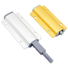 Load image into Gallery viewer, 3 PCS Aluminum Alloy Bouncer Free Handle Push-Pull Cabinet Wardrobe Door Drawer Bouncer, Gold, Silver