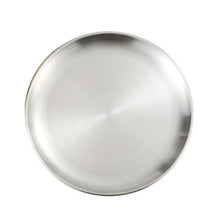 Load image into Gallery viewer, Stainless Steel Thickened Round Plate Cafe Tray Fruit Cake Plate Bone Plate Dish Shallow Plate, 14cm Brushed Matte Silver, 17cm Brushed Matte Silver, 20cm Brushed Matte Silver, 23cm Brushed Matte Silver, 26cm Brushed Matte Silver                       ...