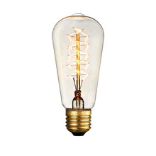 Load image into Gallery viewer, E27 40W Retro Edison Light Bulb Filament Vintage Ampoule Incandescent Bulb, AC 220V, A19 Spirai, G80 Spirai, G80 Filament, G95 Spirai, G95 Filament, ST64 Spirai, ST64 Christmas tree, ST64 Filament, T10 Filament, T185 Filament, T45 Spirai, T45 Filament
