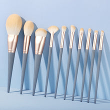 Load image into Gallery viewer, 10 PCS / Set Makeup Brush Corn Silk Fiber Hair Loose Powder Brush Face And Eye Makeup Brush, Without Bag, With Blue Bag, With Silver Bag, With Gray Bag, With Pink Cylinder, With Green Cylinder, With Pink Zipper Bag