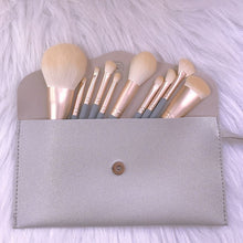 Load image into Gallery viewer, 10 PCS / Set Makeup Brush Corn Silk Fiber Hair Loose Powder Brush Face And Eye Makeup Brush, Without Bag, With Blue Bag, With Silver Bag, With Gray Bag, With Pink Cylinder, With Green Cylinder, With Pink Zipper Bag