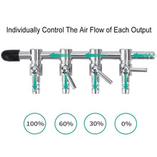 Load image into Gallery viewer, Fish Tank Oxygen Pipe Stainless Steel Distributor Oxygen Regulating Valve, One Head, Two Heads, Three Heads, Four Heads, Five Heads, Six Heads, Eight Heads, Nine Heads, Ten Heads