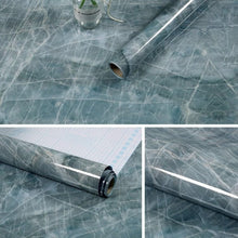 Load image into Gallery viewer, 215421210W Marble Pattern Bright Paint Furniture Renovation Self-Adhesive Wall Paper Cabinet Waterproof Film