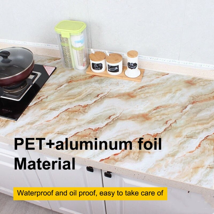215421210W Marble Pattern Bright Paint Furniture Renovation Self-Adhesive Wall Paper Cabinet Waterproof Film