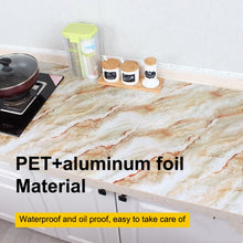 Load image into Gallery viewer, 215421210W Marble Pattern Bright Paint Furniture Renovation Self-Adhesive Wall Paper Cabinet Waterproof Film