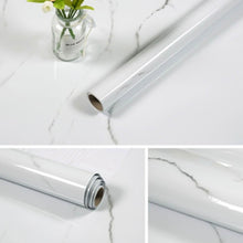 Load image into Gallery viewer, 215421210W Marble Pattern Bright Paint Furniture Renovation Self-Adhesive Wall Paper Cabinet Waterproof Film