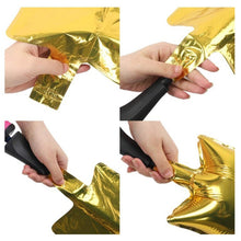 Load image into Gallery viewer, Golden Square Piece Confetti Balloon Set Ocean Theme Mermaid Party Balloon Decoration Set, Balloon Decoration Set