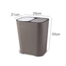 Load image into Gallery viewer, Dry And Wet Classification Press Trash Can Household Kitchen Paper Basket, Blue, White, Gray, Beige
