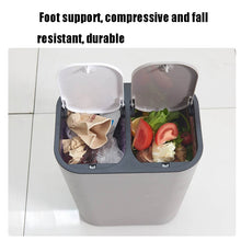 Load image into Gallery viewer, Dry And Wet Classification Press Trash Can Household Kitchen Paper Basket, Blue, White, Gray, Beige