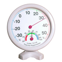 Load image into Gallery viewer, TH108 Mini Round Clock-shaped Indoor Outdoor Hygrometer Humidity Thermometer Temperature Meter, Random Color Delivery, TH108