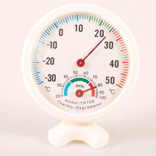 Load image into Gallery viewer, TH108 Mini Round Clock-shaped Indoor Outdoor Hygrometer Humidity Thermometer Temperature Meter, Random Color Delivery, TH108