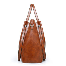 Load image into Gallery viewer, 4 in 1 Ladies Retro Handbag Fashion Large Capacity Sub-Diagonal Bucket Bag, Red Eine, Light Grey, Black, Brown