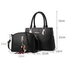 Load image into Gallery viewer, 2 in 1 Women Casual Fashion Messenger Handbags Large Capacity Bag, Red Wine, Navy Blue, Black, Pink, Khaki