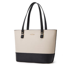 Load image into Gallery viewer, 3 in 1 Fashion Simple Lady Diagonal Large Capacity Handbag Letter Bag, Gold + Black, White + Brown, Brown + Black, White + Pink, White + Black, Purple+ Black