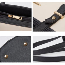 Load image into Gallery viewer, 3 in 1 Fashion Simple Lady Diagonal Large Capacity Handbag Letter Bag, Gold + Black, White + Brown, Brown + Black, White + Pink, White + Black, Purple+ Black