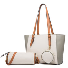 Load image into Gallery viewer, 3 in 1 Fashion Simple Lady Diagonal Large Capacity Handbag, White, Navy Blue, Black, Coffee, Brown