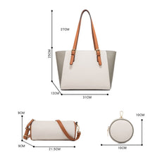 Load image into Gallery viewer, 3 in 1 Fashion Simple Lady Diagonal Large Capacity Handbag, White, Navy Blue, Black, Coffee, Brown