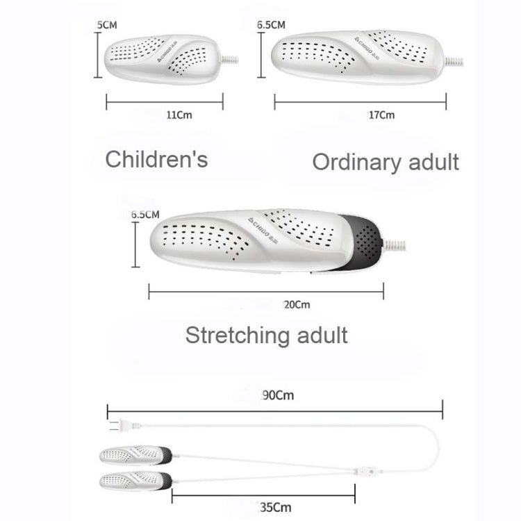 Chigo 220V Shoe Dryer Household Adult And Child Warm Shoe Dryer, CN Plug, 07 Children White, 07 Children Blue, 07 Children Pink, 07 Adult Ordinary, 07 Adult Retractable, Adult Timing, Telescopic Timing, 02 Models, 02 Timing, Children White Timing      ...