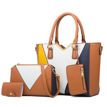 Load image into Gallery viewer, 4 in 1 Fashion All-Match Diagonal Ladies Handbags Large Capacity Bag, White, Yellow, Navy Blue, Black, Brown