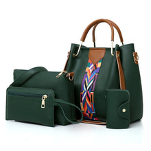 Load image into Gallery viewer, 4 in 1 All-Match Messenger Handbag Ladies Fashion Large-Capacity Bag, White, Red Wine, Green, Black, Gray, Brown, Pink