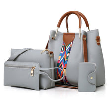 Load image into Gallery viewer, 4 in 1 All-Match Messenger Handbag Ladies Fashion Large-Capacity Bag, White, Red Wine, Green, Black, Gray, Brown, Pink