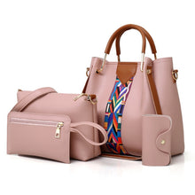 Load image into Gallery viewer, 4 in 1 All-Match Messenger Handbag Ladies Fashion Large-Capacity Bag, White, Red Wine, Green, Black, Gray, Brown, Pink