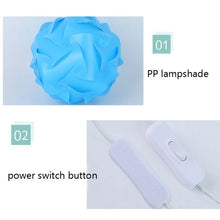 Load image into Gallery viewer, Creative Bedroom Bedside Night Light USB Round Romantic Room Decoration Lamp with Wood Base, DIY Material Kit, Finished Product