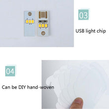 Load image into Gallery viewer, Creative Bedroom Bedside Night Light USB Round Romantic Room Decoration Lamp with Wood Base, DIY Material Kit, Finished Product