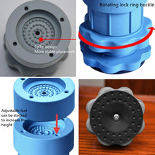 Load image into Gallery viewer, 4 PCS / Set Furniture Home Appliance Washing Machine Rubber Foot Mat Moisture-Proof Shock Absorption Heightened Foot Mat Base, 2.5cm Plus Layer Gray, Adjustable Height About 8-9.5cm Gray, 2.5cm Plus Layer Blue, Adjustable Height About 8-9.5cm Blue