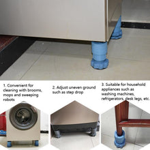 Load image into Gallery viewer, 4 PCS / Set Furniture Home Appliance Washing Machine Rubber Foot Mat Moisture-Proof Shock Absorption Heightened Foot Mat Base, 2.5cm Plus Layer Gray, Adjustable Height About 8-9.5cm Gray, 2.5cm Plus Layer Blue, Adjustable Height About 8-9.5cm Blue