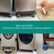 Load image into Gallery viewer, 4 PCS / Set Furniture Home Appliance Washing Machine Rubber Foot Mat Moisture-Proof Shock Absorption Heightened Foot Mat Base, 2.5cm Plus Layer Gray, Adjustable Height About 8-9.5cm Gray, 2.5cm Plus Layer Blue, Adjustable Height About 8-9.5cm Blue