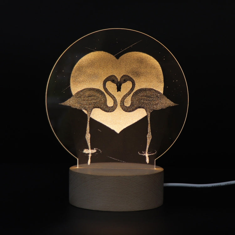 3D Atmosphere Decorative Light Acrylic Inner Carved LED Night Light Creative Girl Table Lamp, Double Deer, Whale Girl, Deer, Cartoon Astronaut, Good Night, Flamingo, Full Moon, Tree Cat, Swan, Stars And Moon, Full Moon Swan, Moon Girl