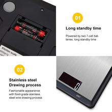 Load image into Gallery viewer, Stainless Steel Kitchen Scale Household Food Electronic Scale, 5kg/1g, 10kg/1g