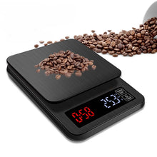 Load image into Gallery viewer, Household Hand-Pushed Coffee Scale USB-Powered Smart Kitchen Scale With Timing, 3kg/0.1g, 5kg/0.1g, 10kg/1g