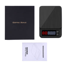 Load image into Gallery viewer, Household Hand-Pushed Coffee Scale USB-Powered Smart Kitchen Scale With Timing, 3kg/0.1g, 5kg/0.1g, 10kg/1g