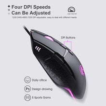 Load image into Gallery viewer, iMICE T91 8 Keys 7200DPI USB Wired Luminous Gaming Mouse, Cable Length: 1.8m