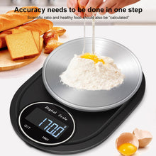 Load image into Gallery viewer, Home Kitchen Electronic Scale High Precision Stainless Steel Jewelry Scale, Hemming 5kg/1g, No Edging 5kg/1g, Hemming 3kg/0.1g, No Edging 3kg/0.1g, Hemming 5kg/0.1g, No Edging 5kg/0.1g