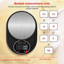 Load image into Gallery viewer, Home Kitchen Electronic Scale High Precision Stainless Steel Jewelry Scale, Hemming 5kg/1g, No Edging 5kg/1g, Hemming 3kg/0.1g, No Edging 3kg/0.1g, Hemming 5kg/0.1g, No Edging 5kg/0.1g