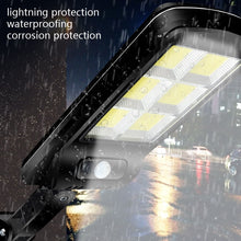 Load image into Gallery viewer, 10W Solar Power Human Body Induction + Light Control Street Light Multi-Function Remote Control Outdoor Lighting, 6COB with RC