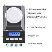 Load image into Gallery viewer, High-Precision Portable Jewelry Scale  Mini Electronic Scale Precision Carat Electronic Scale, 10g/0.001g, 20g/0.001g, 50g/0.001g, 100g/0.001g