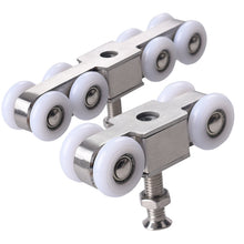 Load image into Gallery viewer, Stainless Steel Sliding Door Hanging Wheel Silent Smooth And Wear-Resistant Sliding Door Pulley Nylon Hanging Rail, 4 Wheels, 8 Wheels