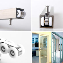 Load image into Gallery viewer, Stainless Steel Sliding Door Hanging Wheel Silent Smooth And Wear-Resistant Sliding Door Pulley Nylon Hanging Rail, 4 Wheels, 8 Wheels