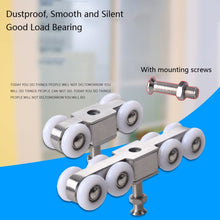 Load image into Gallery viewer, Stainless Steel Sliding Door Hanging Wheel Silent Smooth And Wear-Resistant Sliding Door Pulley Nylon Hanging Rail, 4 Wheels, 8 Wheels
