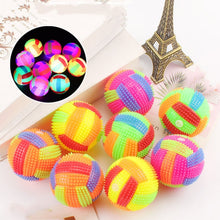 Load image into Gallery viewer, 10 PCS Luminous Volleyball Bouncy Ball Massage Ball Whistle Thorn Ball, Random Color Delivery, Diameter 6.5cm, Diameter 7.5cm