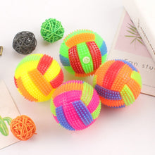 Load image into Gallery viewer, 10 PCS Luminous Volleyball Bouncy Ball Massage Ball Whistle Thorn Ball, Random Color Delivery, Diameter 6.5cm, Diameter 7.5cm